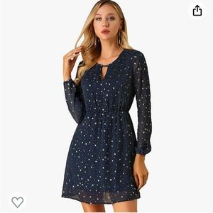 Navy with gold stars XL dress